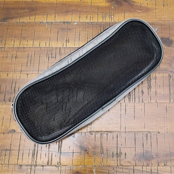 Tumi Bags Tumi Mesh Zipper Pouch Black Silver Poshmark